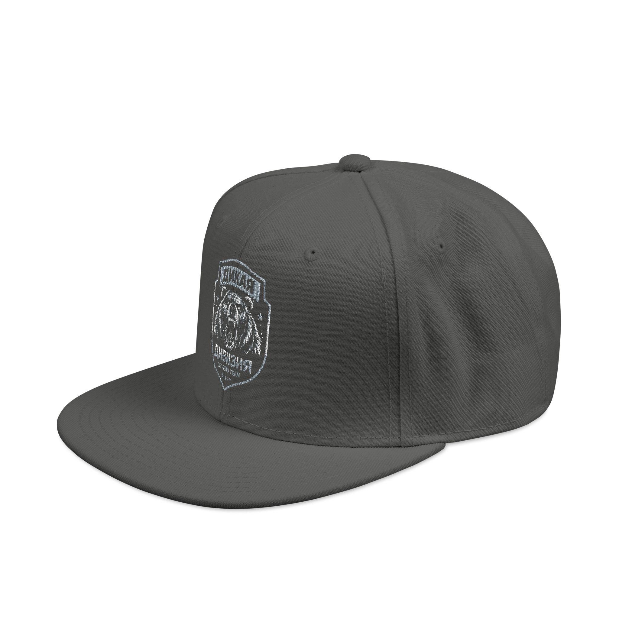 Embroidered Bear Crest Snapback Hat