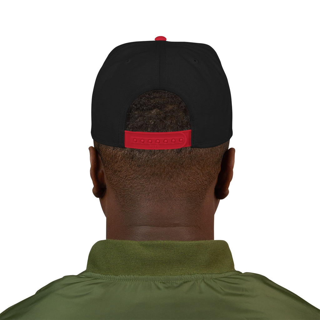 Embroidered Bear Crest Snapback Hat