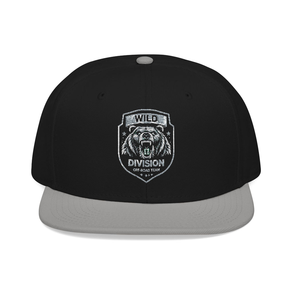 Embroidered Shield Snapback Hat — Vintage Crest Patch Cap