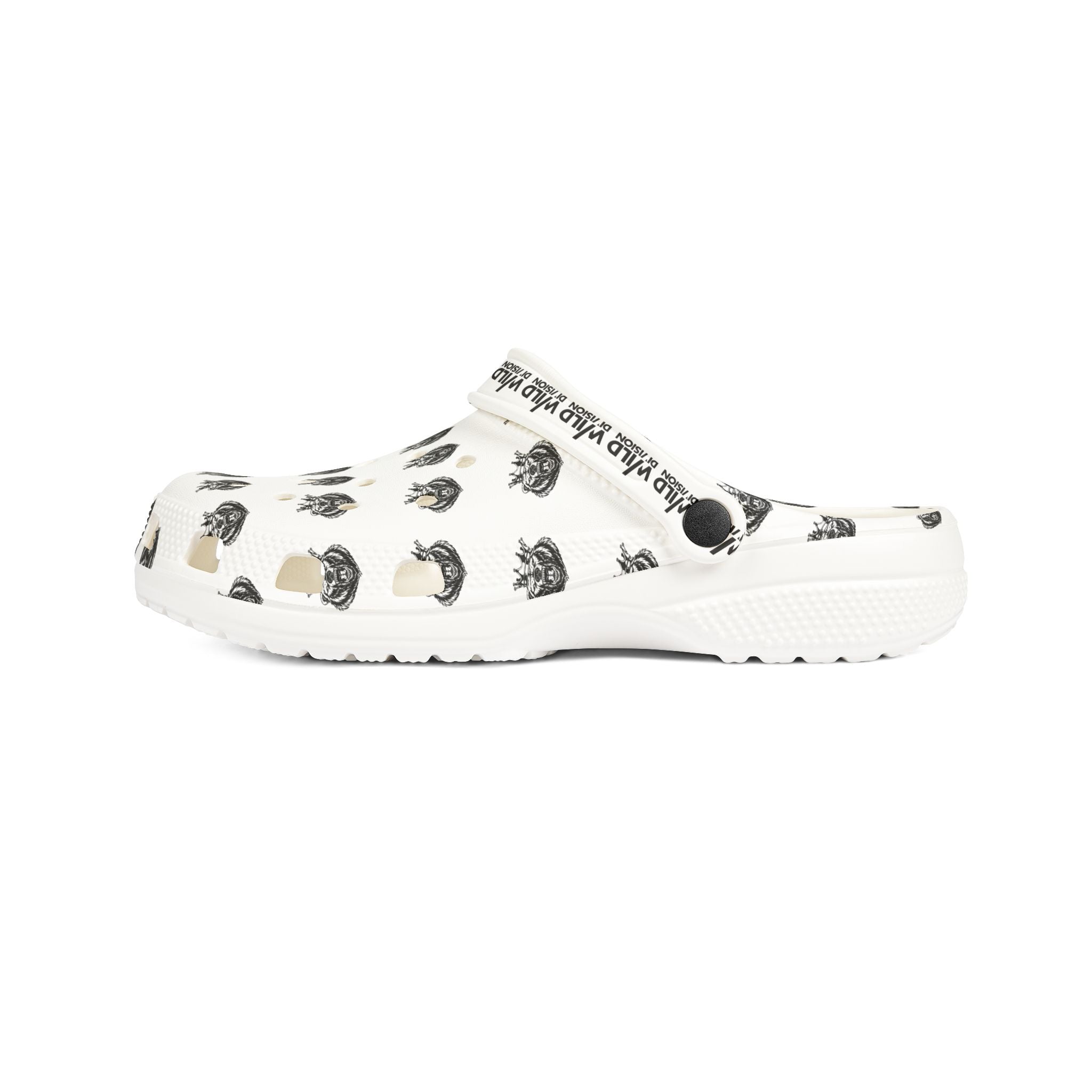 EVA Foam Clogs — Patterned Black Cat Face All-Over Print