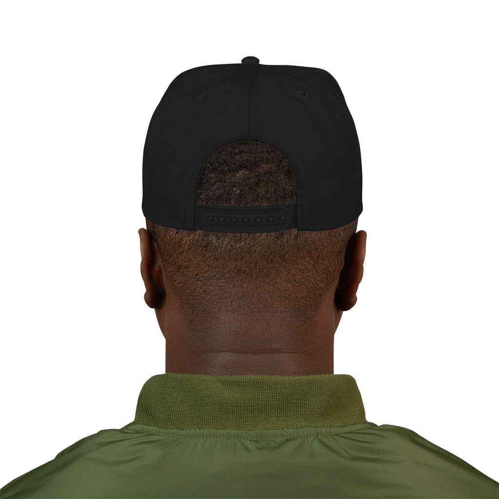 Embroidered Bear Crest Snapback Hat