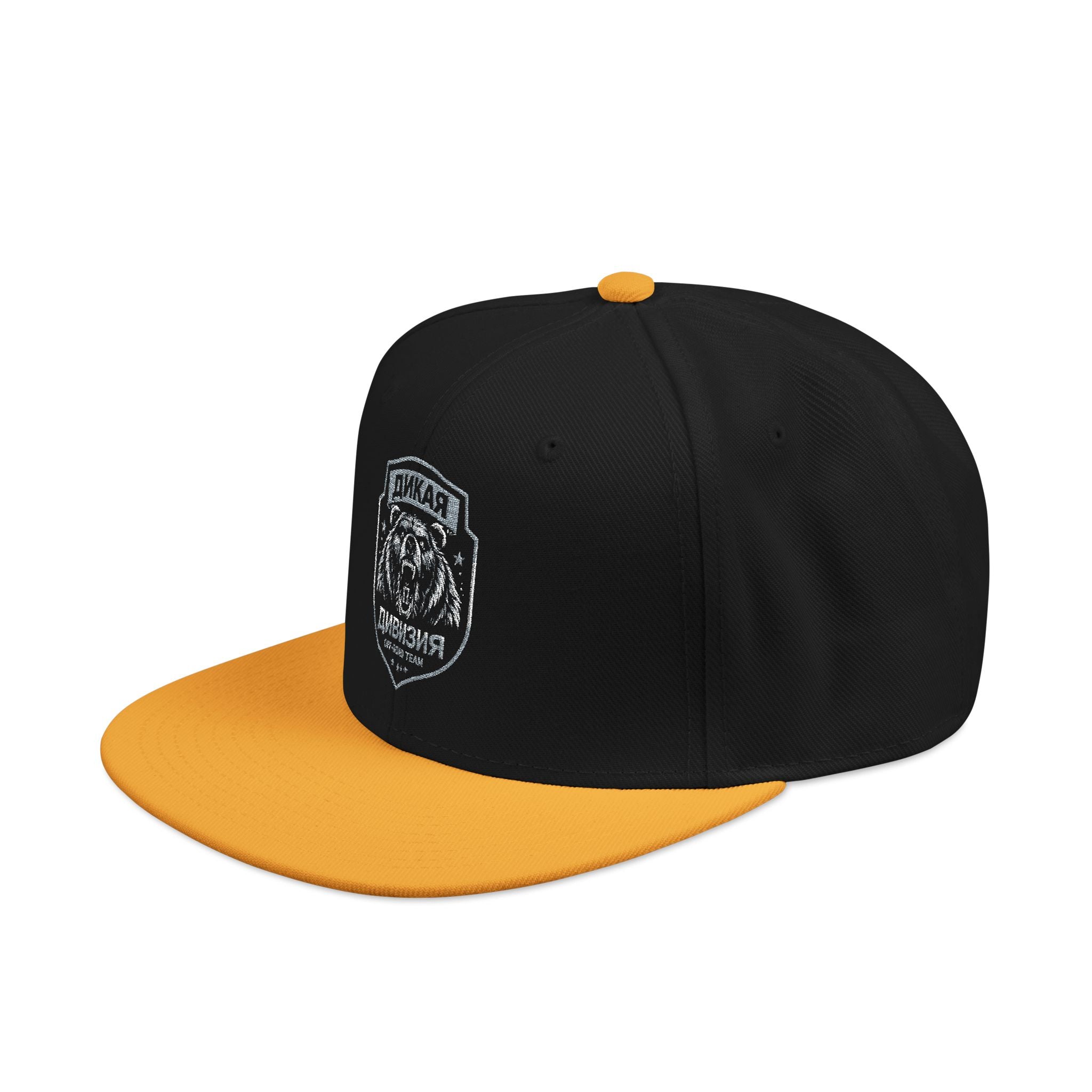 Embroidered Bear Crest Snapback Hat