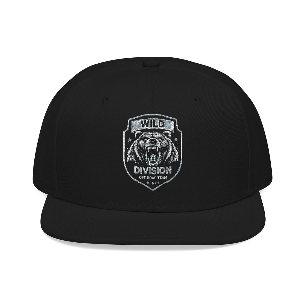 Embroidered Shield Snapback Hat — Vintage Crest Patch Cap