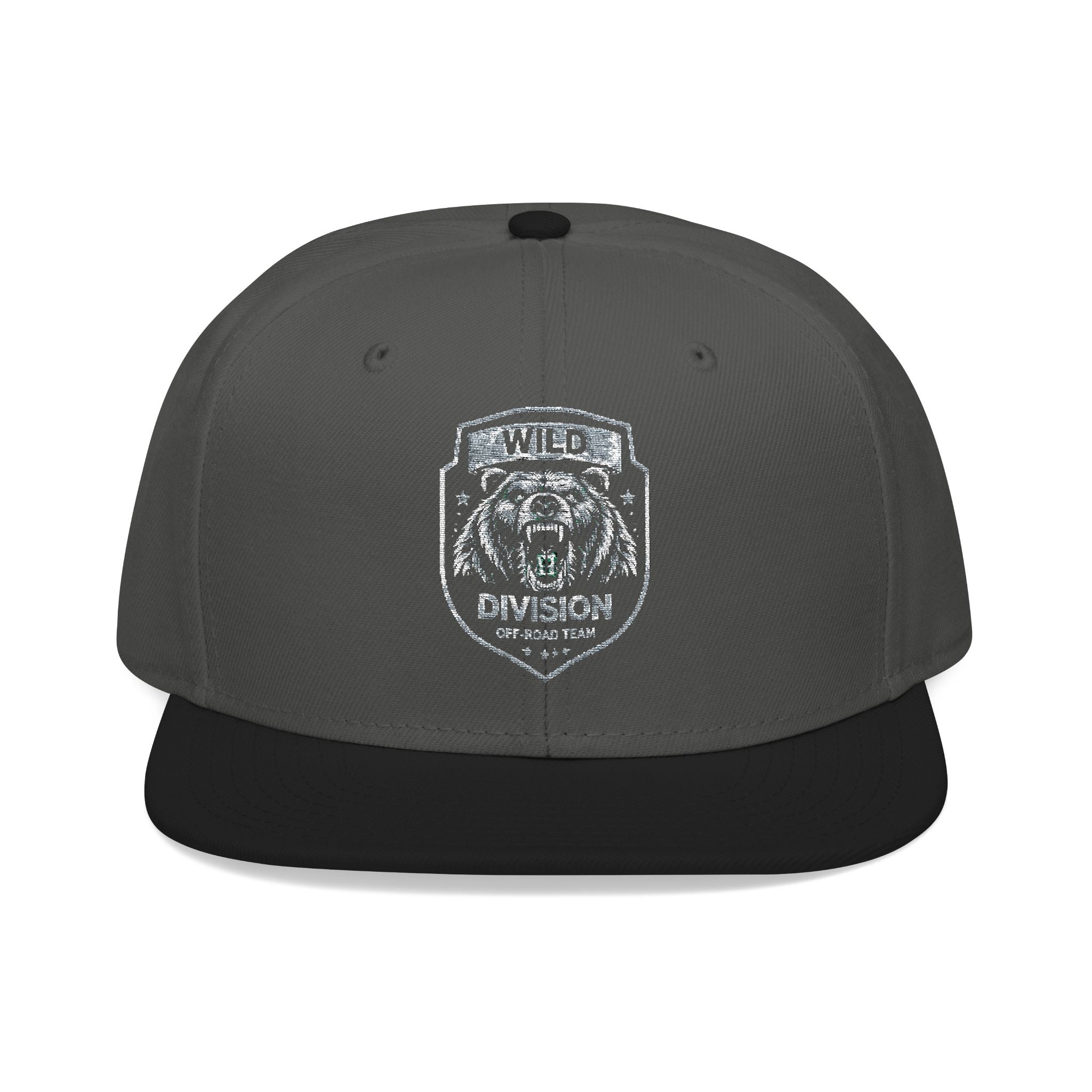 Embroidered Shield Snapback Hat — Vintage Crest Patch Cap