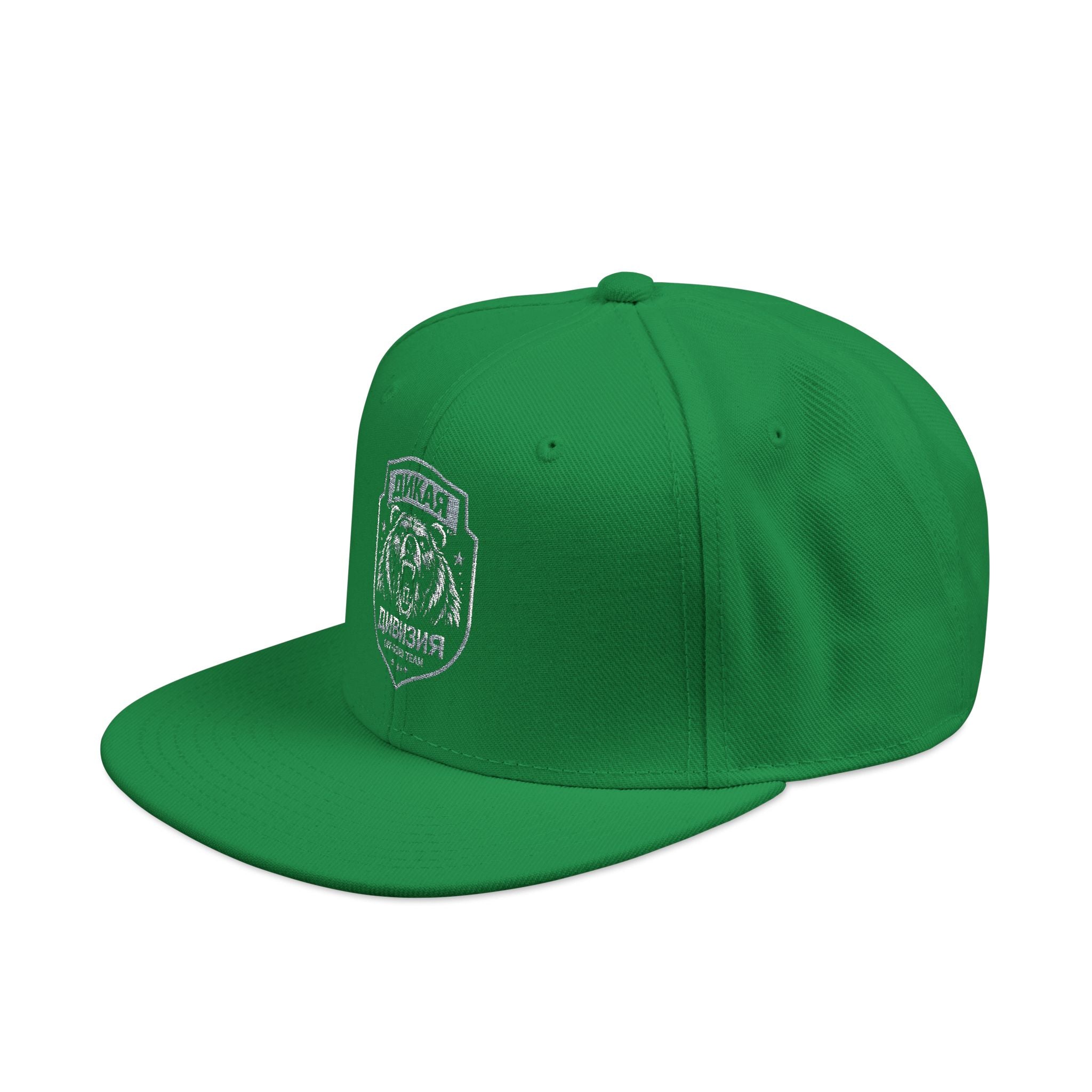 Embroidered Bear Crest Snapback Hat