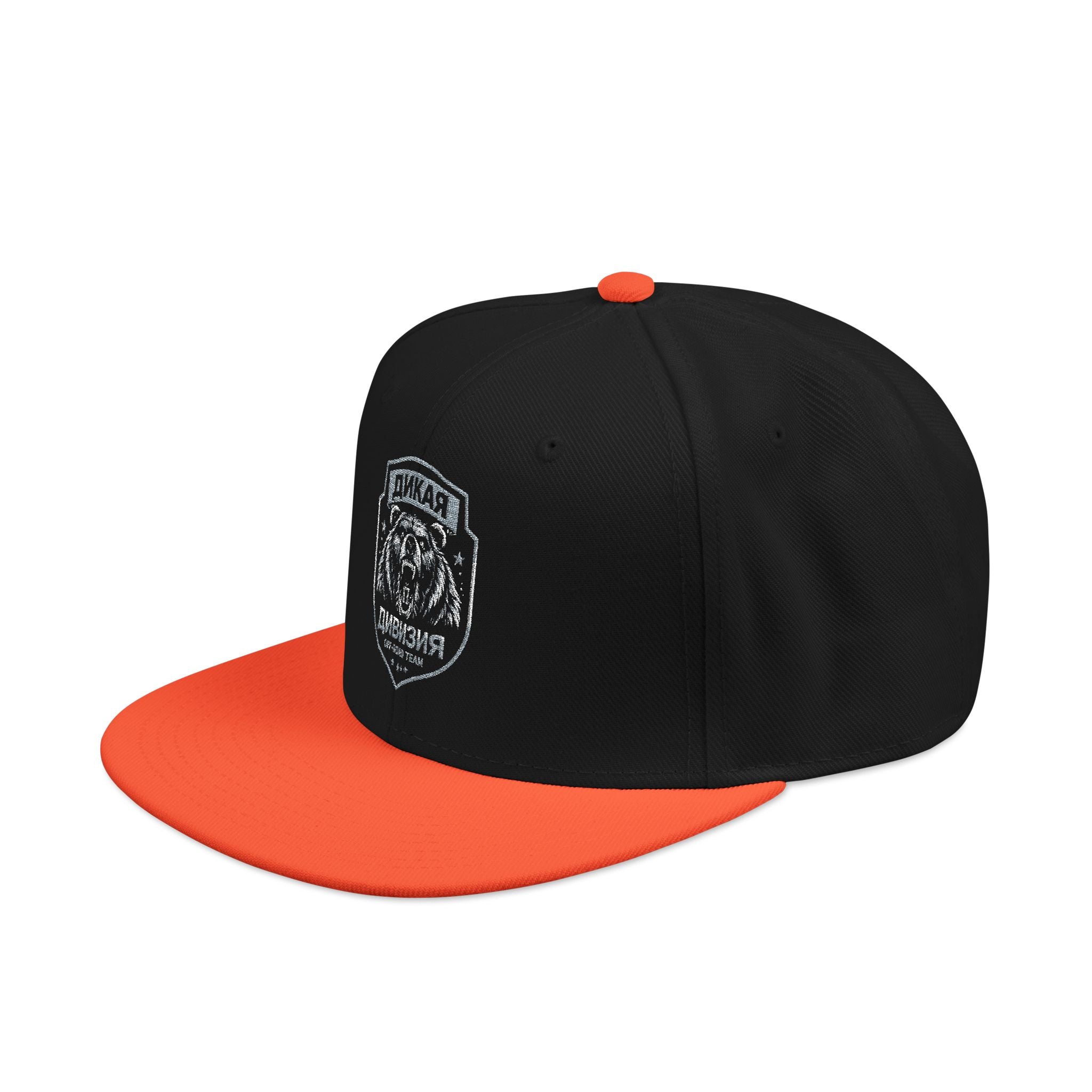 Embroidered Bear Crest Snapback Hat