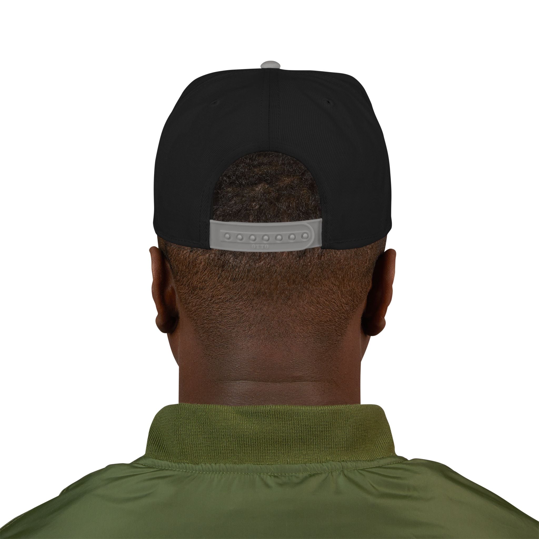 Embroidered Shield Snapback Hat — Vintage Crest Patch Cap