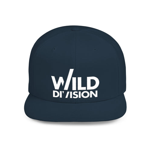 Camo Flat Bill Snapback - "WILD DIVISION" Embroidered Trucker Hat
