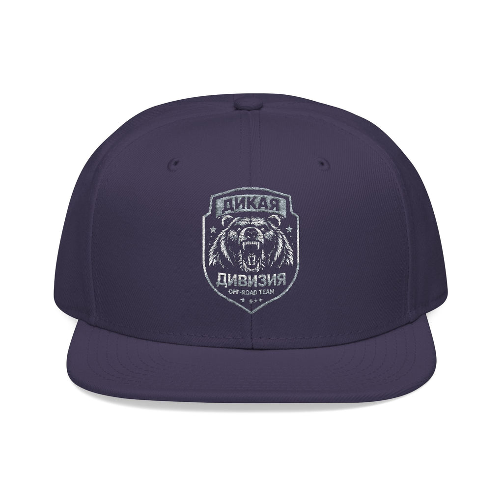 Embroidered Bear Crest Snapback Hat