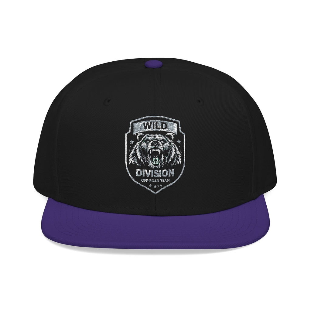 Embroidered Shield Snapback Hat — Vintage Crest Patch Cap