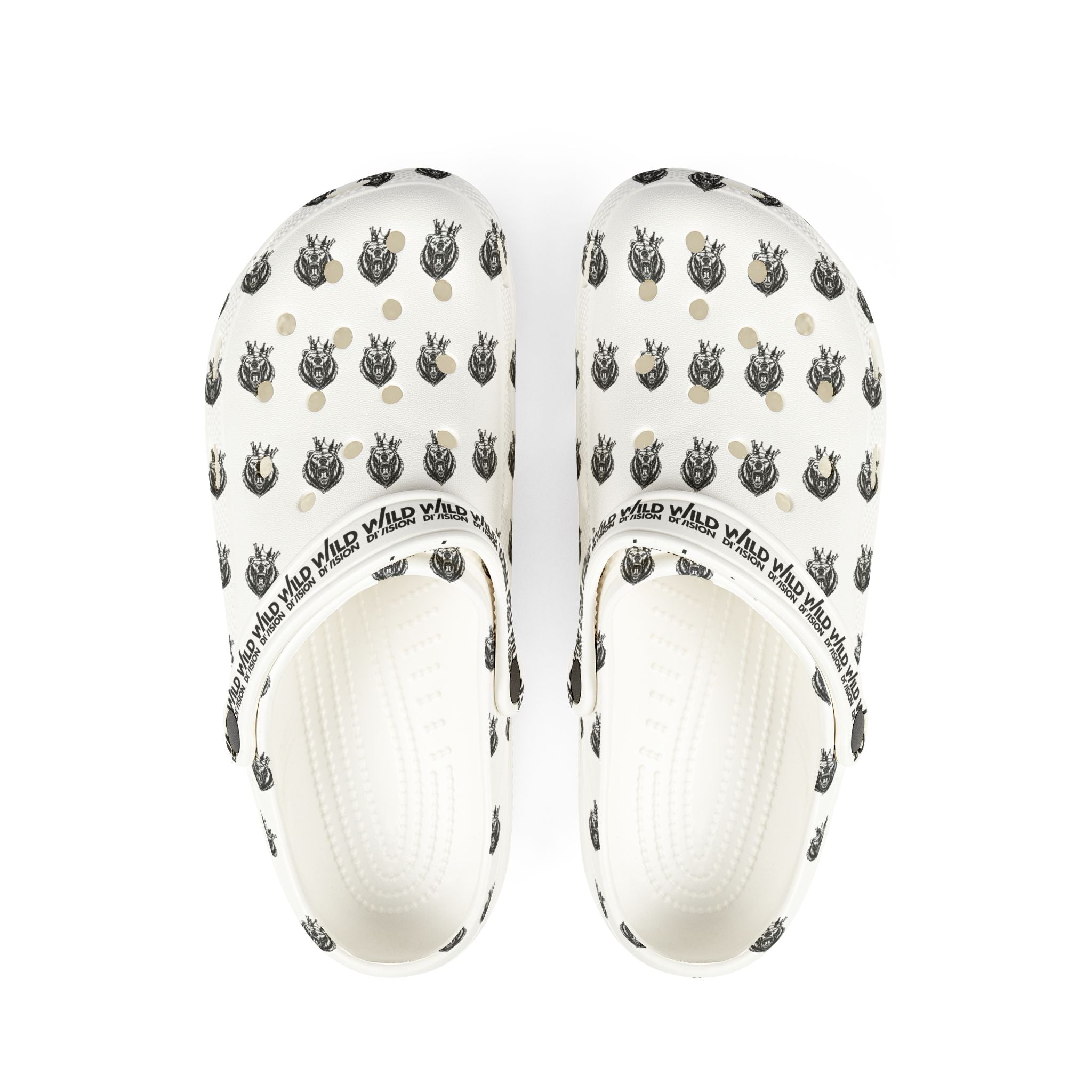 EVA Foam Clogs — Patterned Black Cat Face All-Over Print