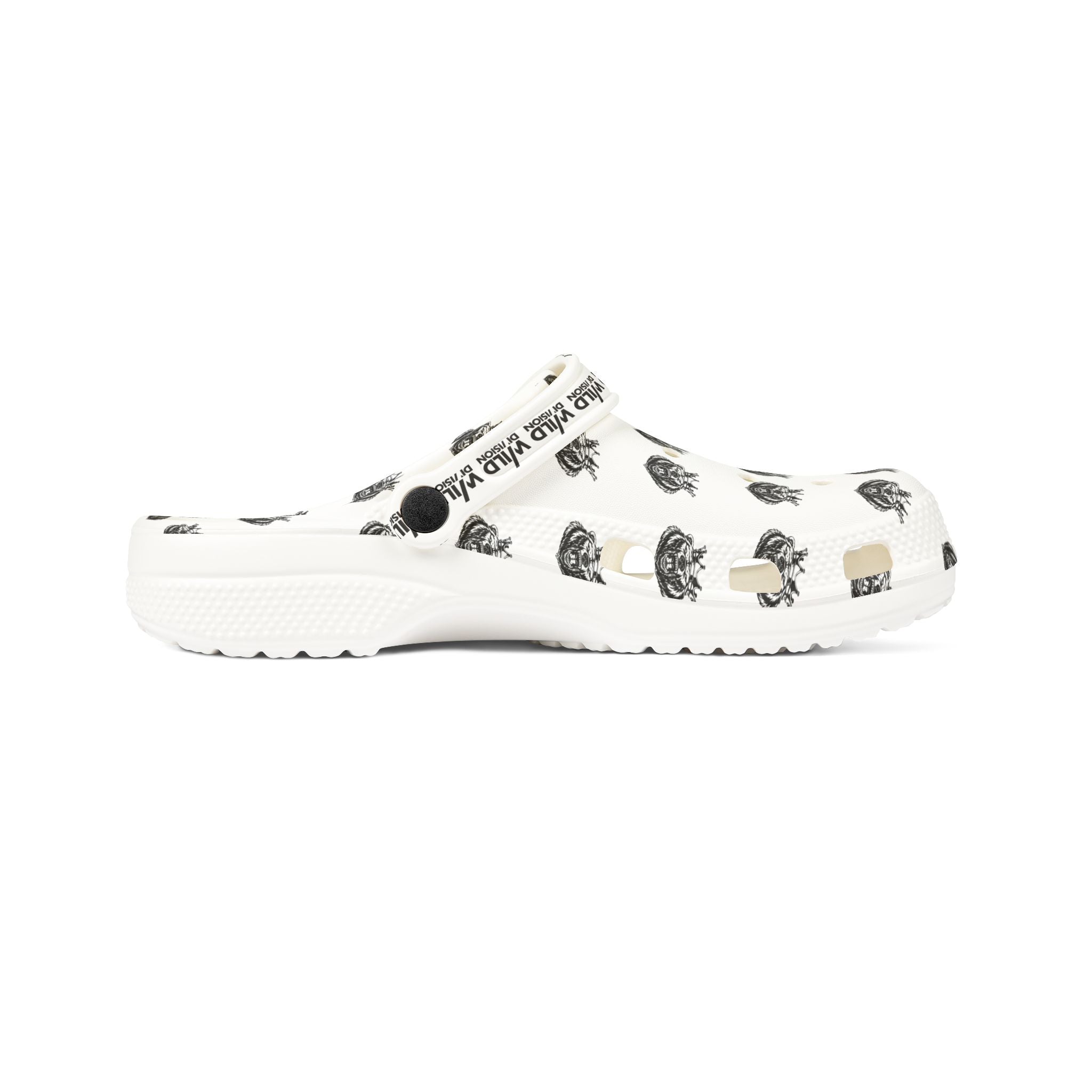 EVA Foam Clogs — Patterned Black Cat Face All-Over Print