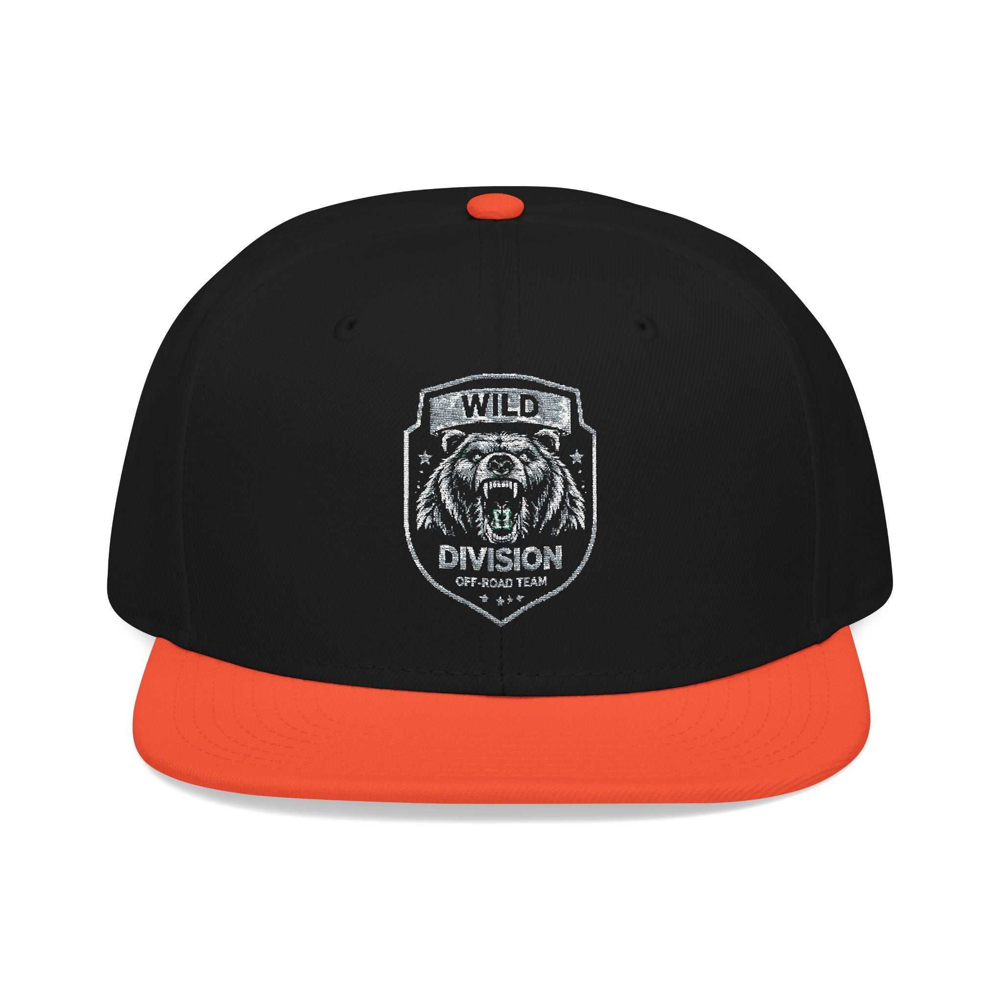 Embroidered Shield Snapback Hat — Vintage Crest Patch Cap