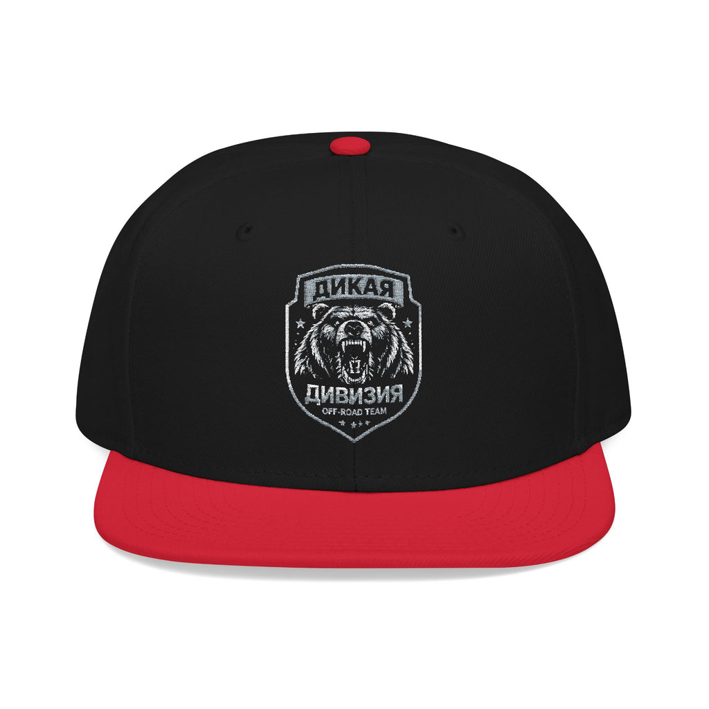 Embroidered Bear Crest Snapback Hat