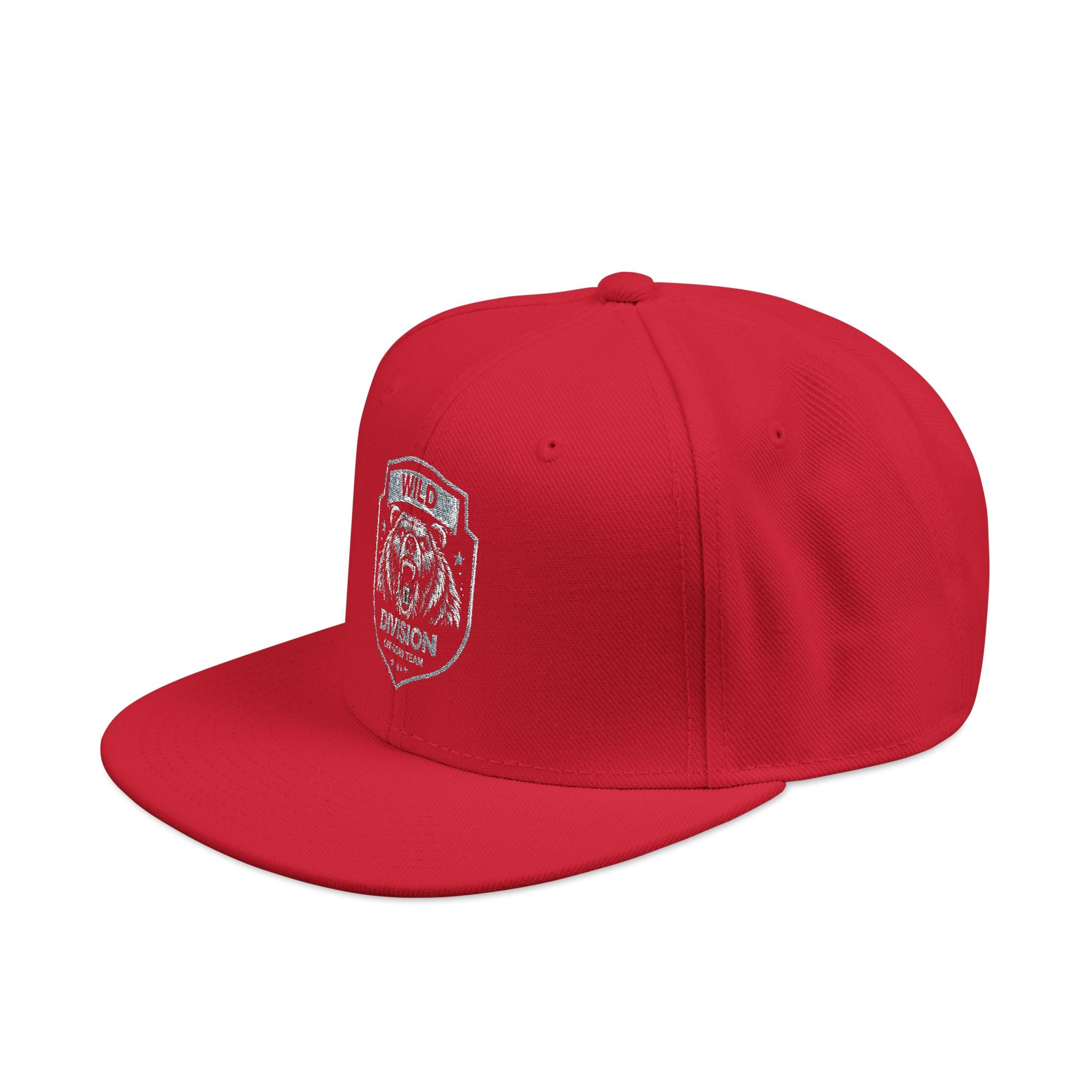 Embroidered Shield Snapback Hat — Vintage Crest Patch Cap