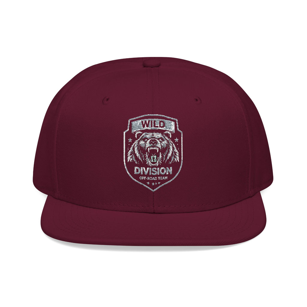 Embroidered Shield Snapback Hat — Vintage Crest Patch Cap