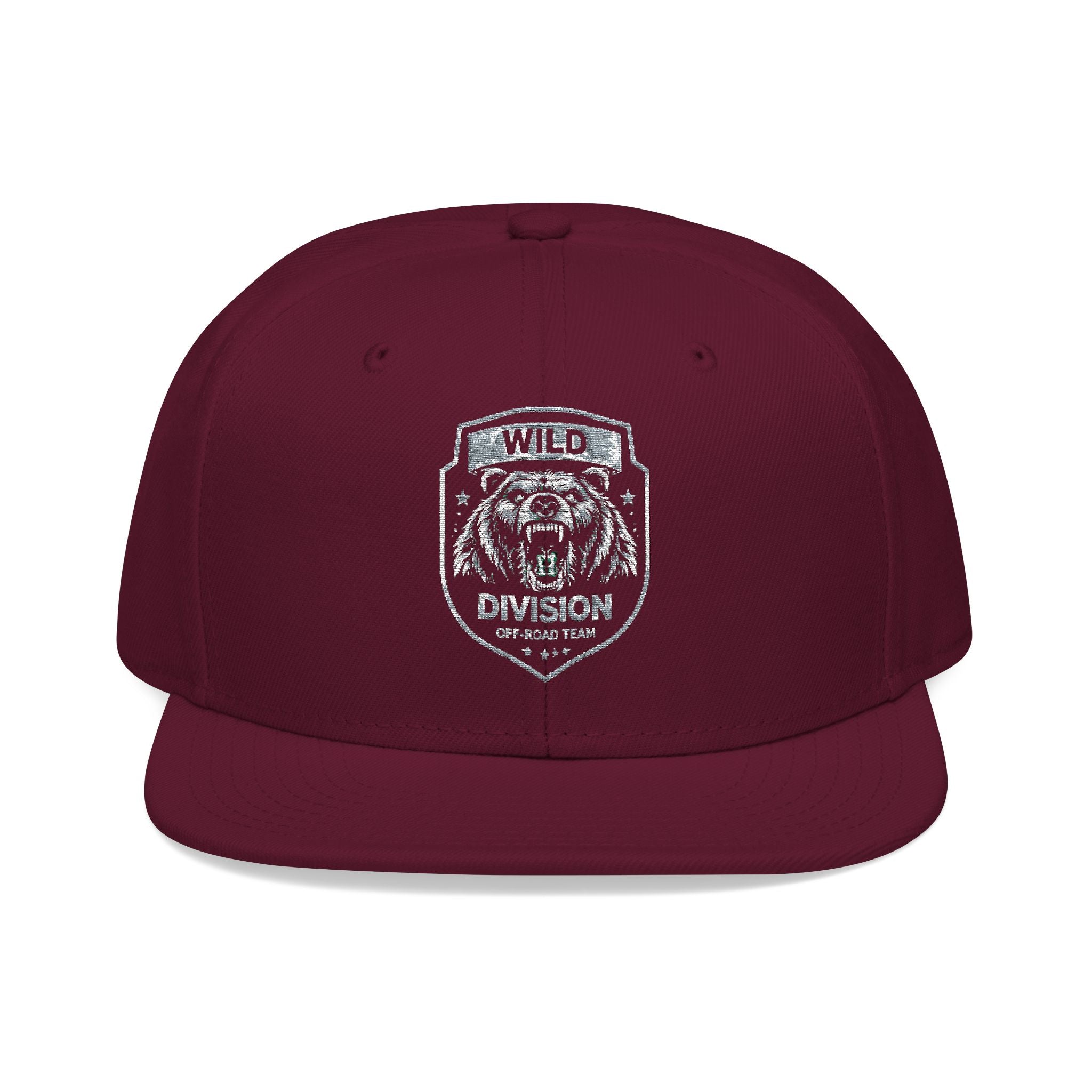Embroidered Shield Snapback Hat — Vintage Crest Patch Cap