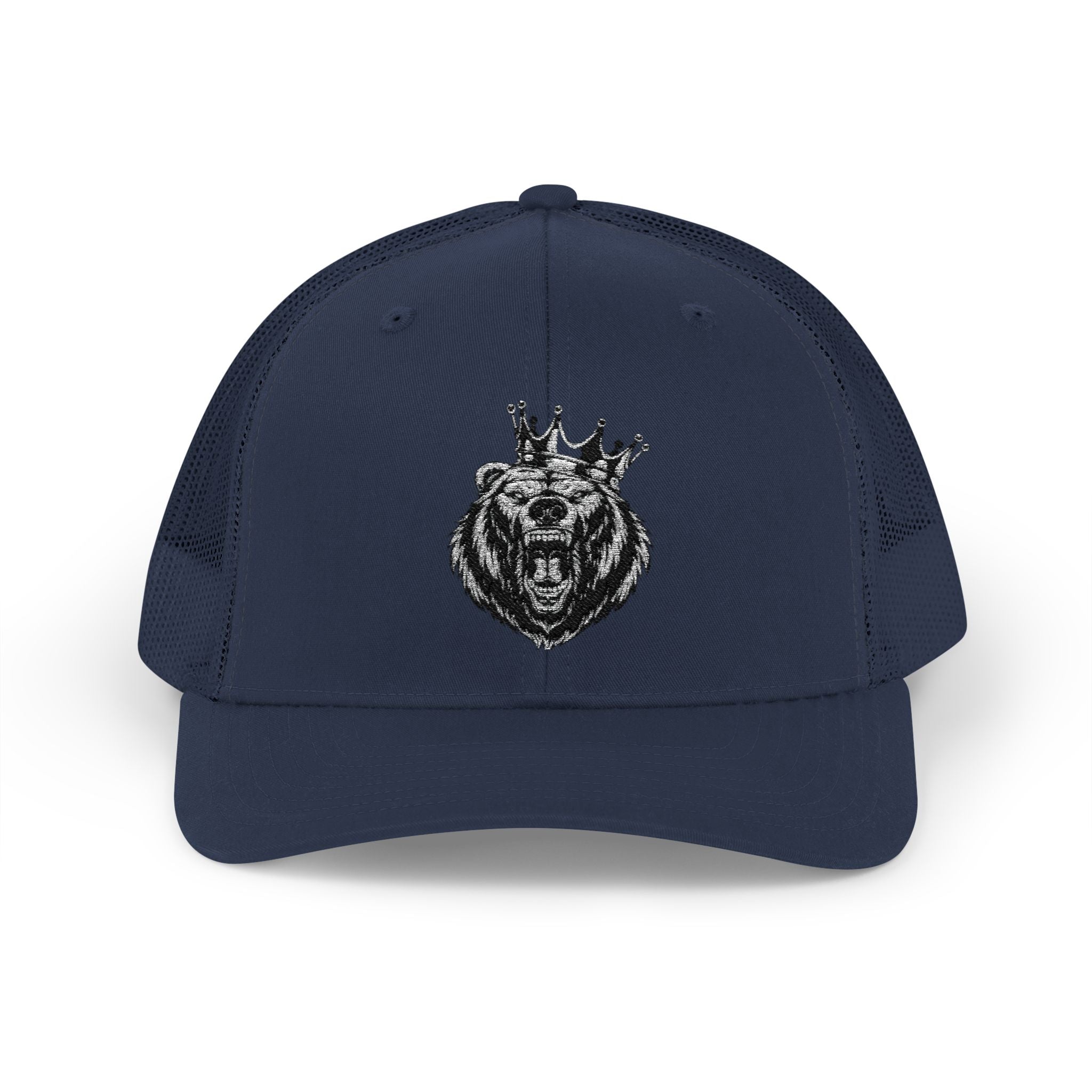 Trucker Cap — Distressed King Lion Embroidered Snapback