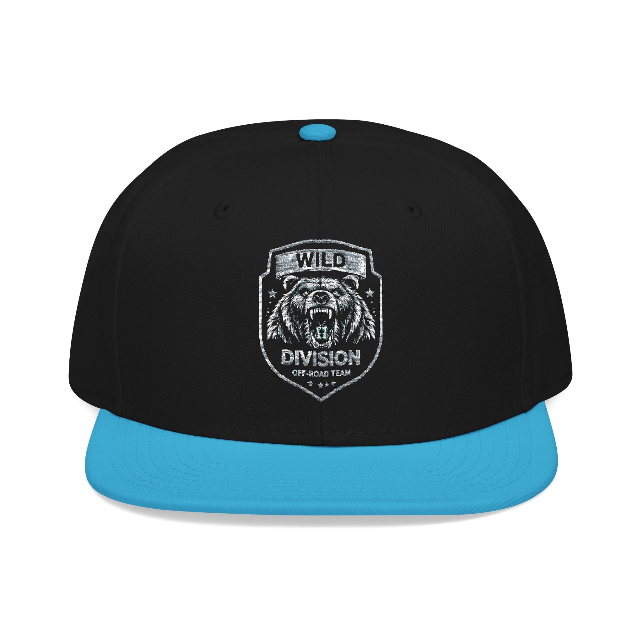 Embroidered Shield Snapback Hat — Vintage Crest Patch Cap