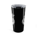Wolf Tumbler 20oz — Black Insulated Travel Cup with White Wolf Artwork