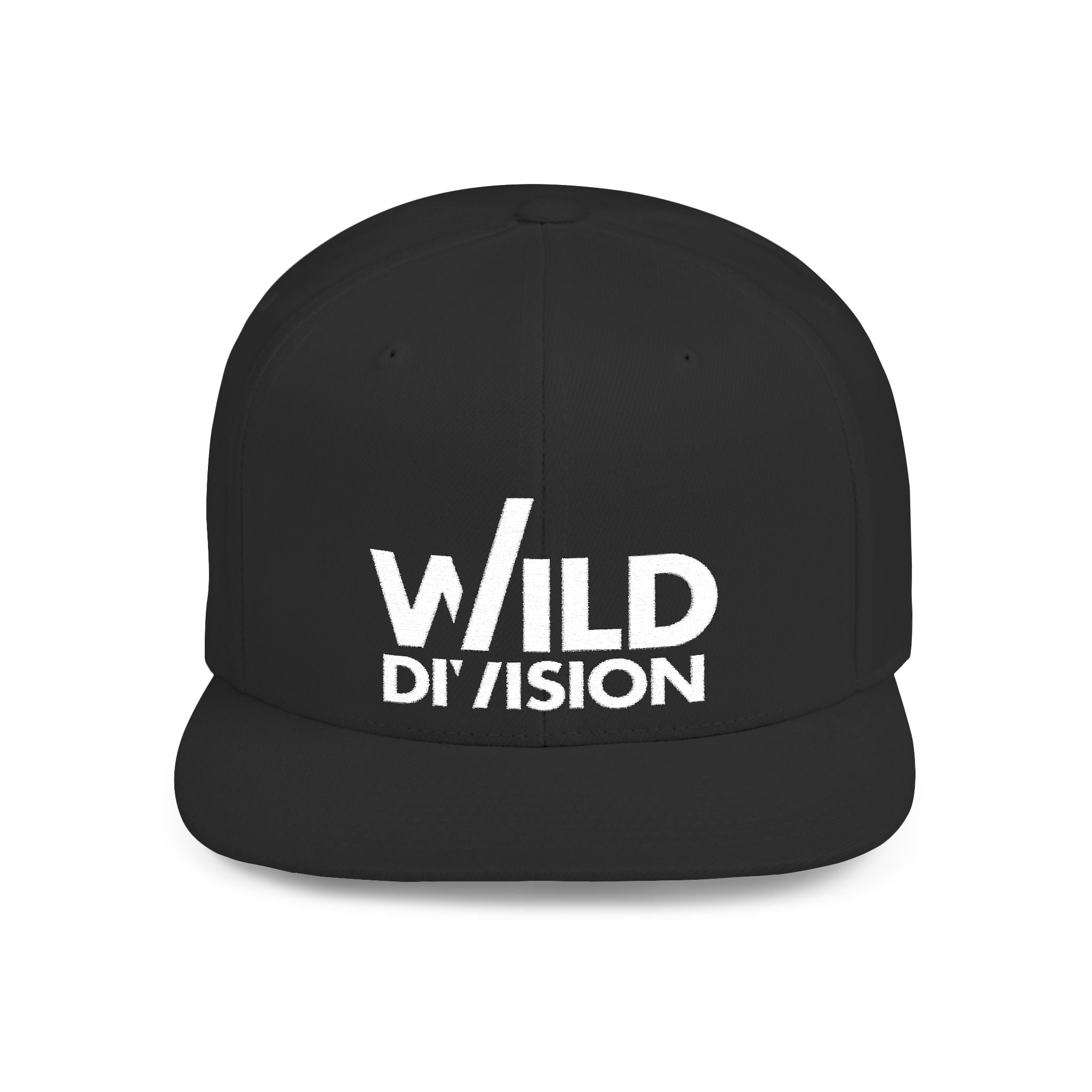 Camo Flat Bill Snapback - "WILD DIVISION" Embroidered Trucker Hat