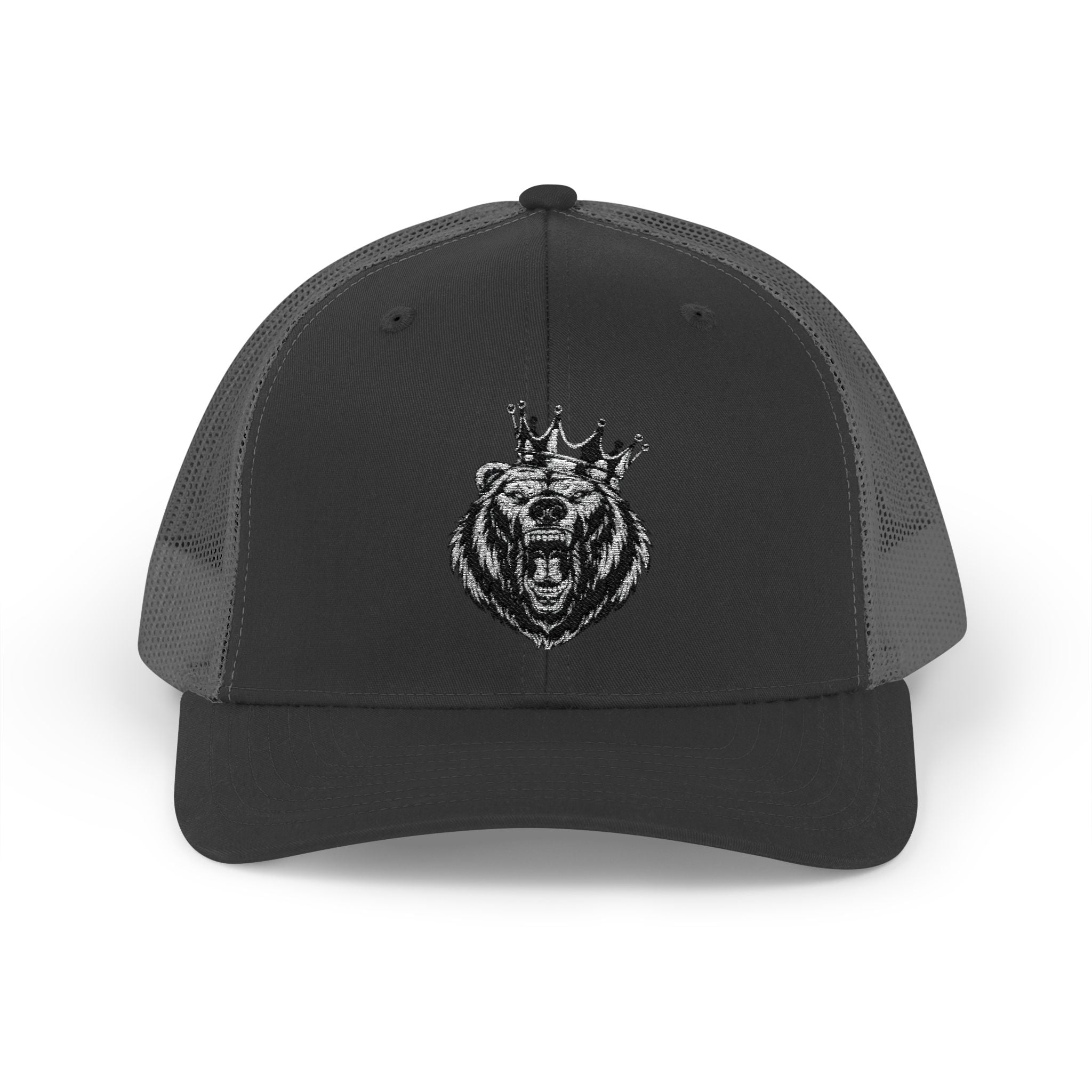 Trucker Cap — Distressed King Lion Embroidered Snapback