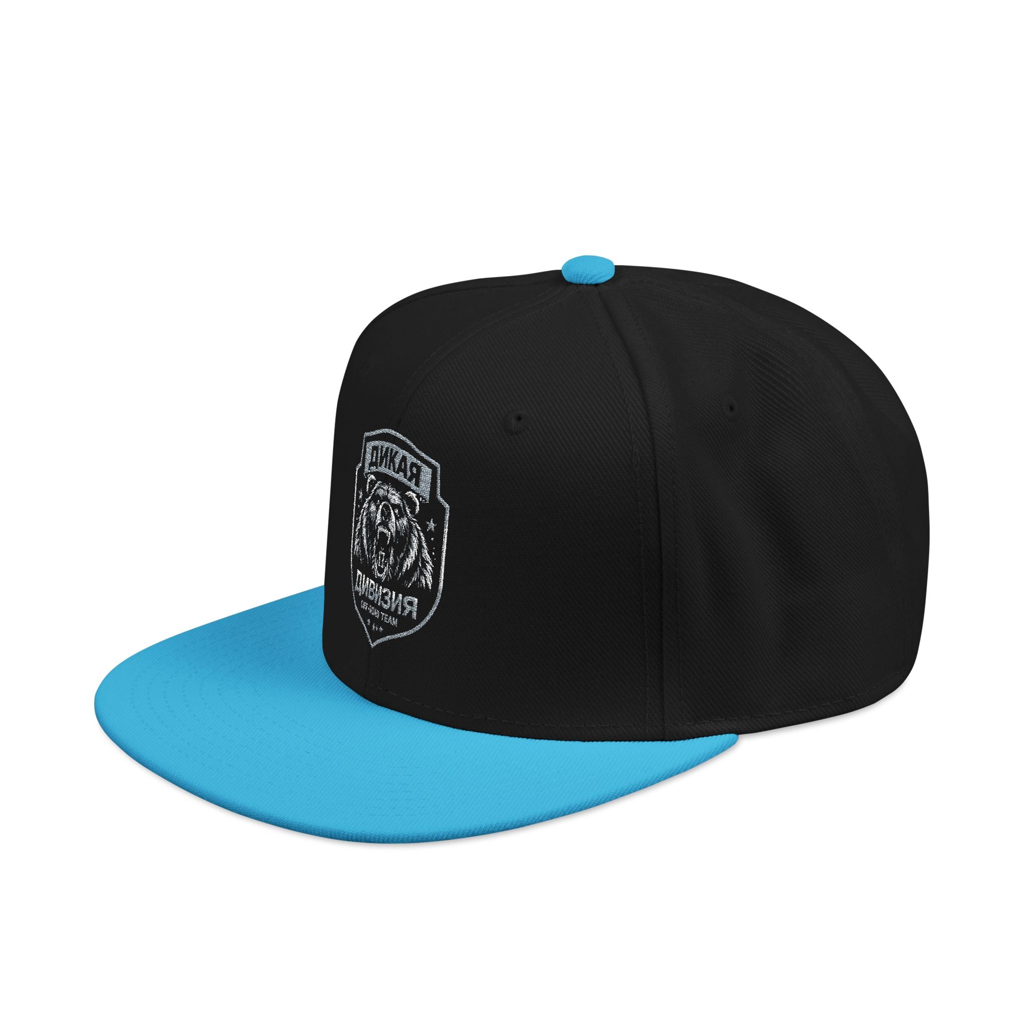 Embroidered Bear Crest Snapback Hat