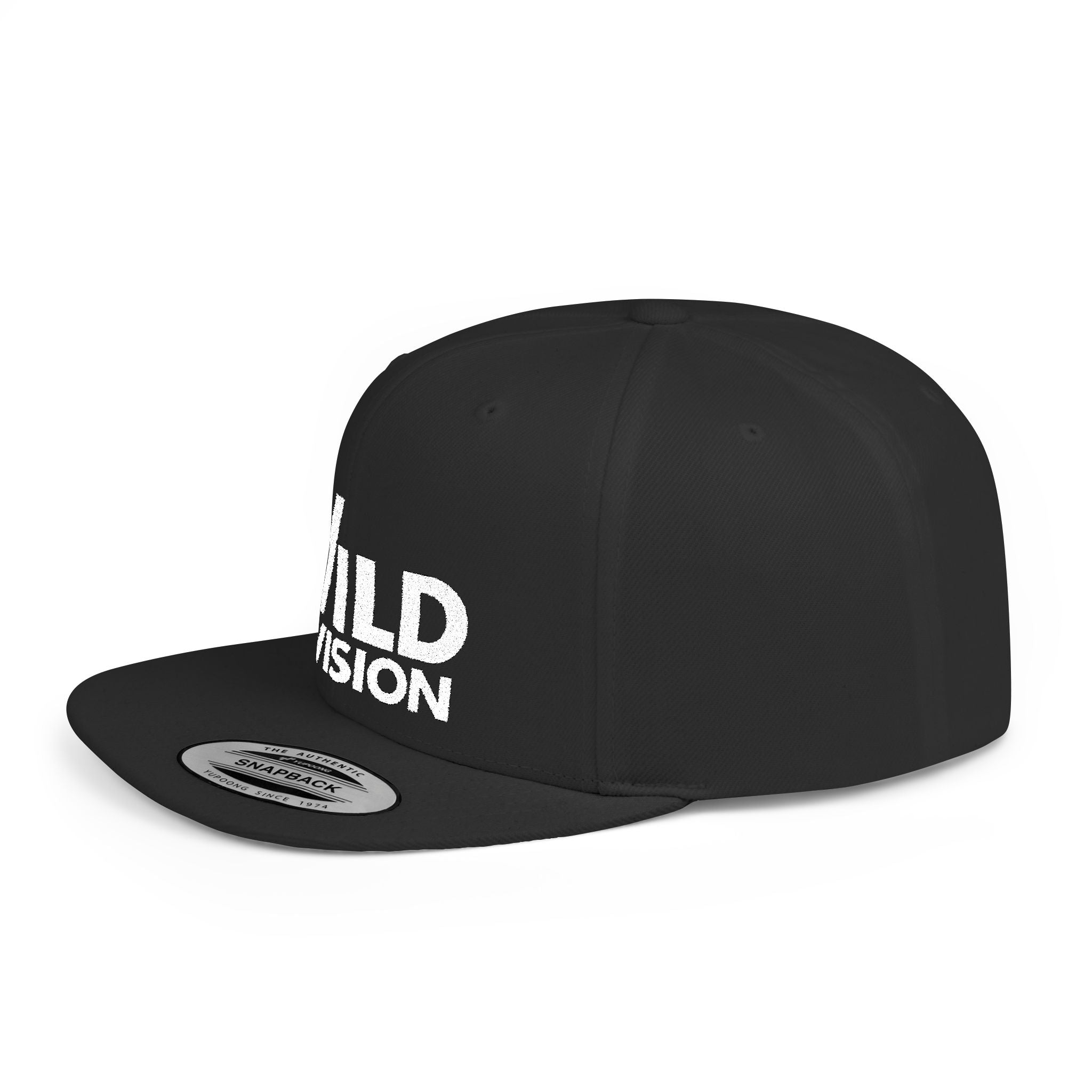 Camo Flat Bill Snapback - "WILD DIVISION" Embroidered Trucker Hat