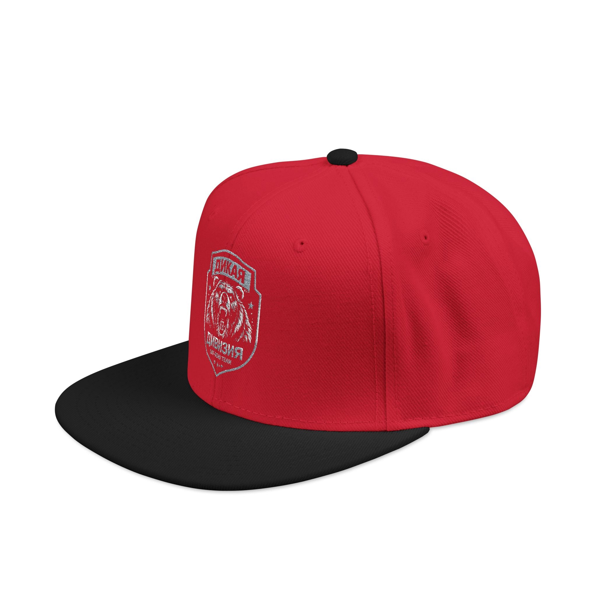 Embroidered Bear Crest Snapback Hat